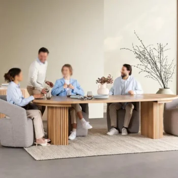 2 10 Person Extendable Dining Table With Storage Cabinet 4203