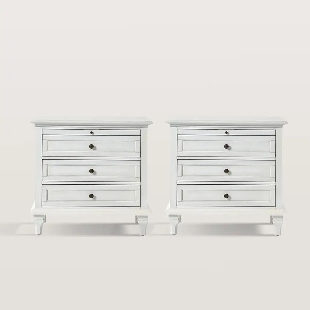 3 Drawer Nightstand Cabinet With Built In Charge Station 7112 3 Drawer Nightstand Cabinet With Built In Charge Station 7112