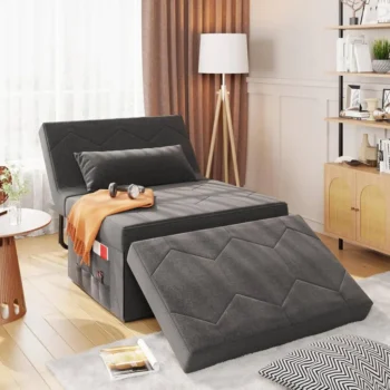 4 In 1 Convertible Sleeper Sofa Bed With Ottoman 5228