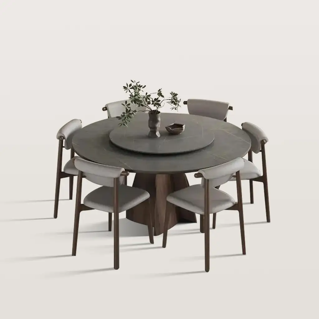 59 Lazy Susan Dining Table With Turntable Centerpiece Tabletop 9394 59 Lazy Susan Dining Table With Turntable Centerpiece Tabletop 9394