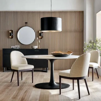 Armless Dining Chair With Arched Backrest 3740