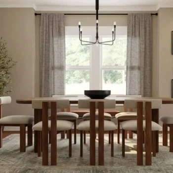 Armless Wooden Dining Chair With Soft Cushion And Backrest 4083