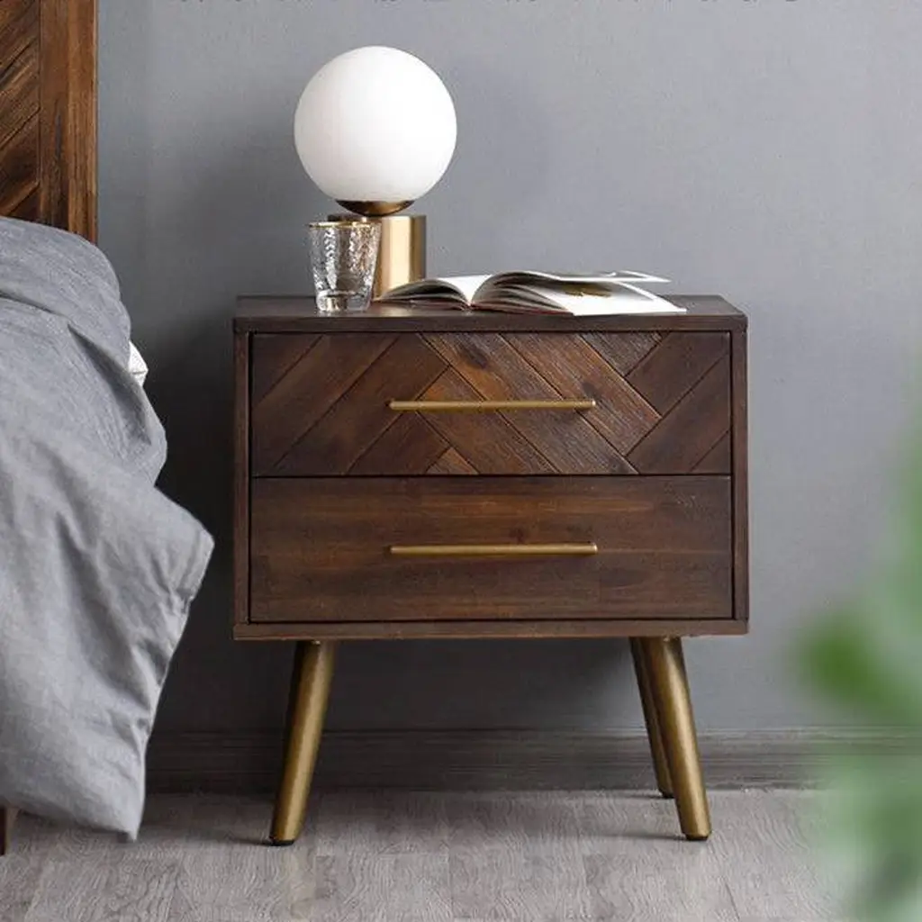 Bedroom 2 Drawers Nightstand Simple Storage Cabinet 2669 Bedroom 2 Drawers Nightstand Simple Storage Cabinet 2669