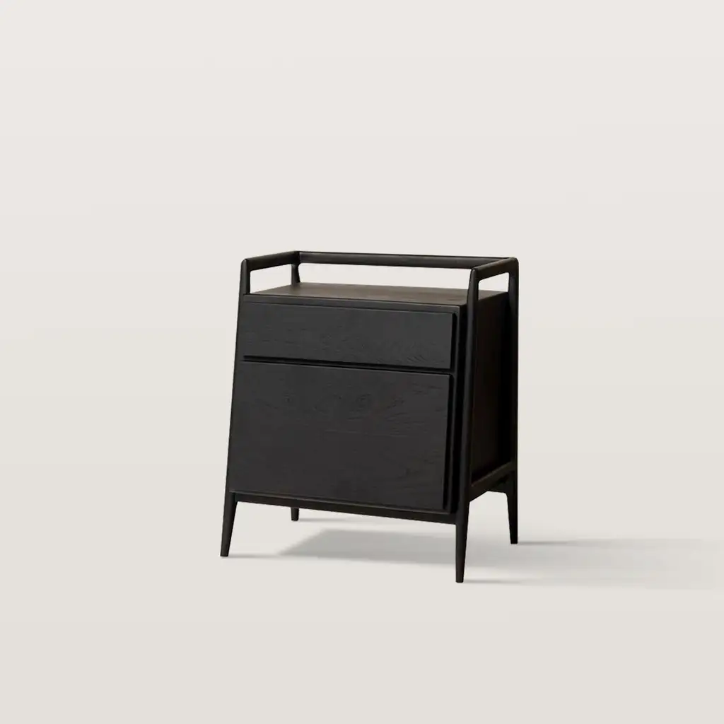 Bedroom Wooden Nightstands With Trapezoidal Structure 3913 Bedroom Wooden Nightstands With Trapezoidal Structure 3913