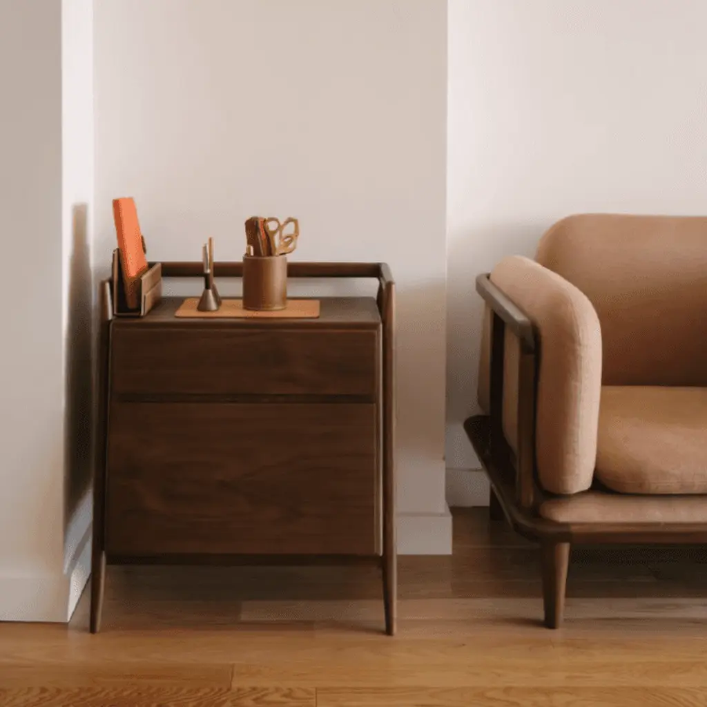 Bedroom Wooden Nightstands With Trapezoidal Structure 8161 Bedroom Wooden Nightstands With Trapezoidal Structure 8161