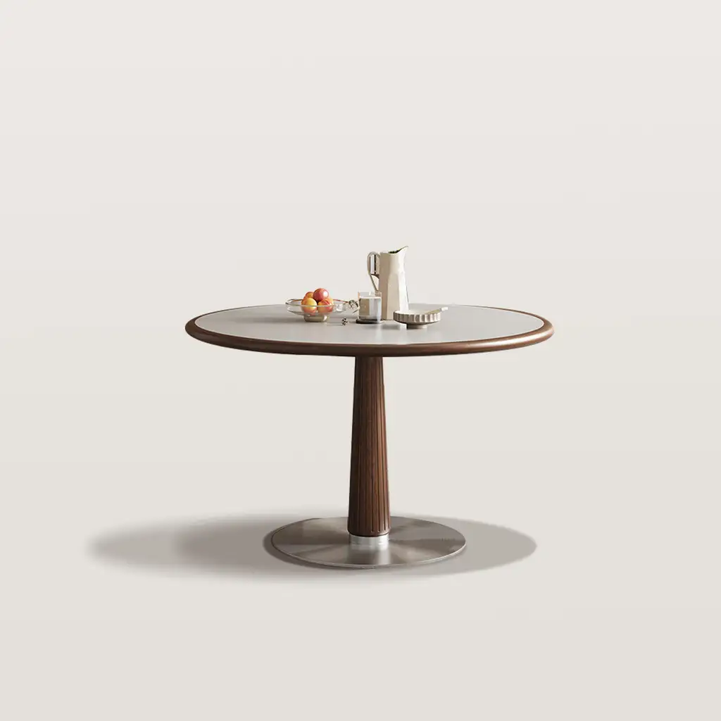 Classical Small Round Table With Stainless Steel Base 3368 Classical Small Round Table With Stainless Steel Base 3368