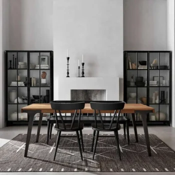 Extendable Rectangular Wooden Dining Table 9773