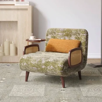 Folding Sofa Bed With Linen Fabric For Living Room Bedroom 2835