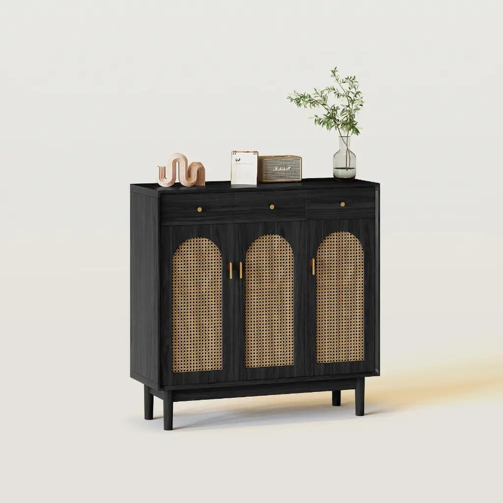 Freestanding Rattan Shoe Cabinet For Storage 2576 Freestanding Rattan Shoe Cabinet For Storage 2576