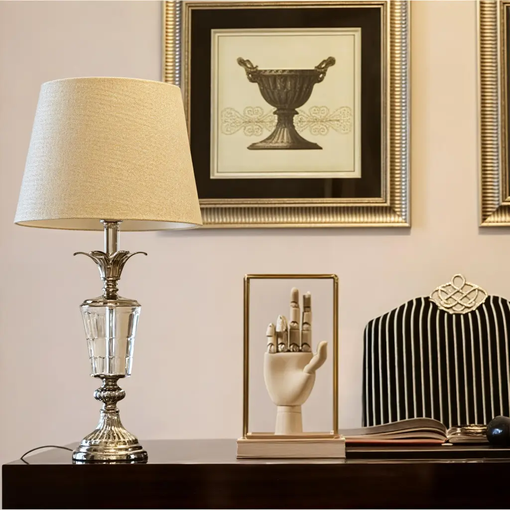 Geometric Art Ornament With Glass Cover For Bookshelf Desk 9234