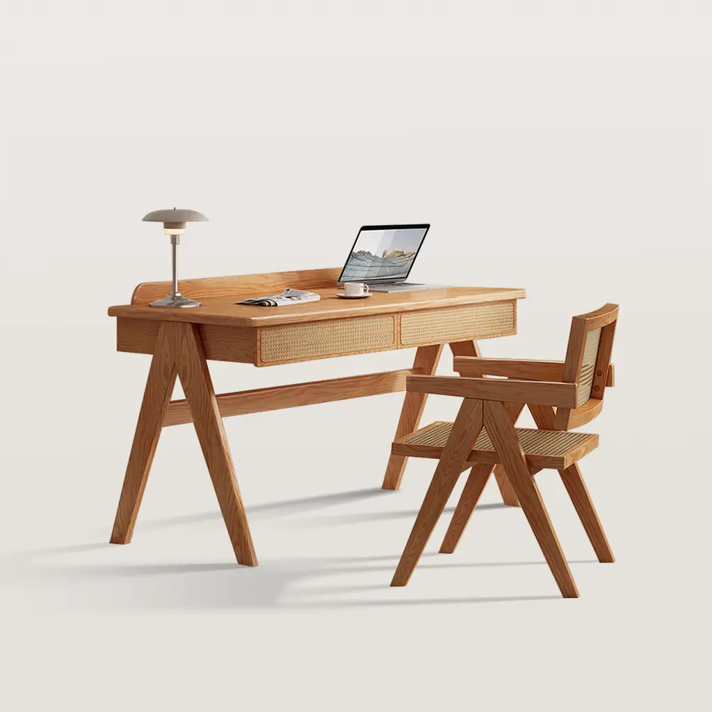 Home Office Rattan Computer Desk Retro Makeup Vanity 9429 Home Office Rattan Computer Desk Retro Makeup Vanity 9429