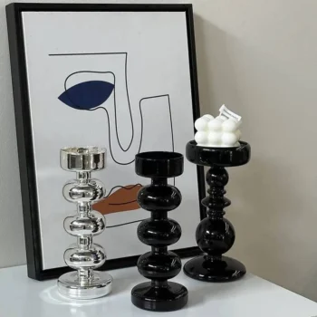 Italian Light Luxury Candlestick TV Cabinet Wine Cabinet Decoration 3762