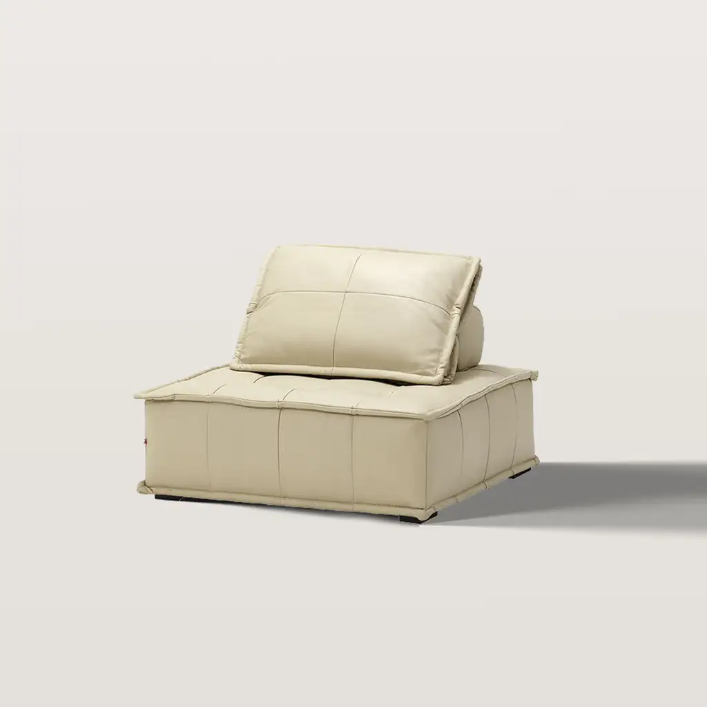 Leather Square Sofa With Backrest Pillow 7316 Leather Square Sofa With Backrest Pillow 7316