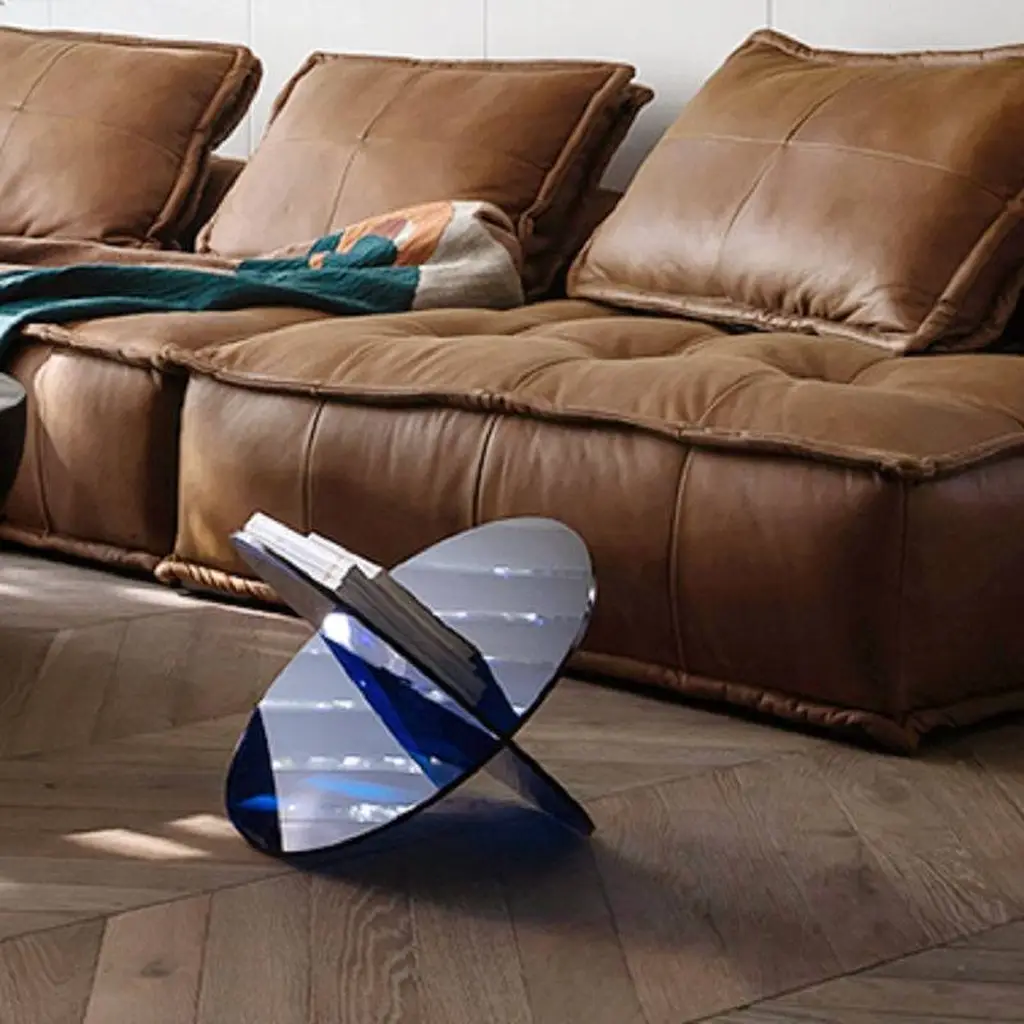 Leather Square Sofa With Backrest Pillow 9880 Leather Square Sofa With Backrest Pillow 9880