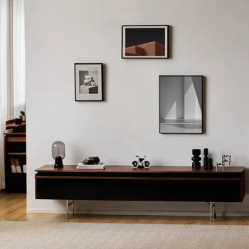 Living Room TV Stand Media Cabinet With Stainless Steel Legs 1683