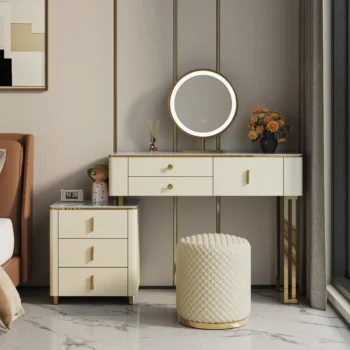 Makeup Vanity Table With 6 Solid Wood Drawers Set 5338