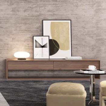 Mid Century Modern Low Profile Media Console TV Stand 4066