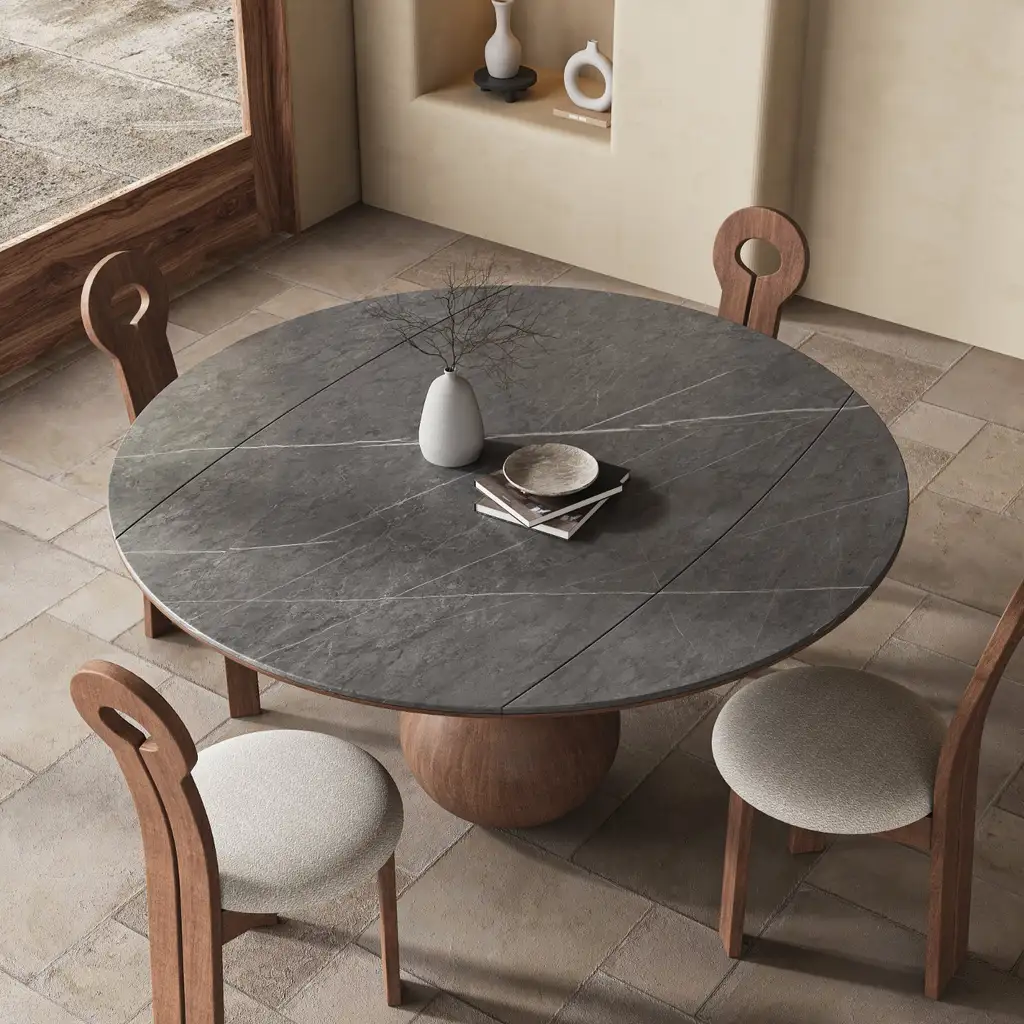 Modern Expandable Dual Purpose Mushroom Shaped Dining Table 8904 Modern Expandable Dual Purpose Mushroom Shaped Dining Table 8904