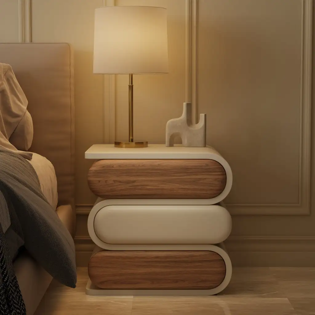 Modern Minimalist Nightstand With 3 Wooden Drawers 8221 Modern Minimalist Nightstand With 3 Wooden Drawers 8221