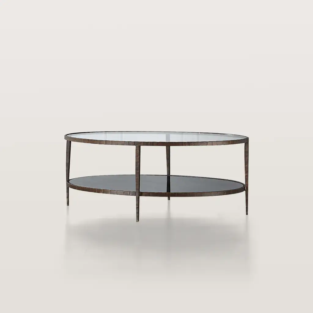 Oval Open Double Layered Coffee Table For Living Room 8728 Oval Open Double Layered Coffee Table For Living Room 8728