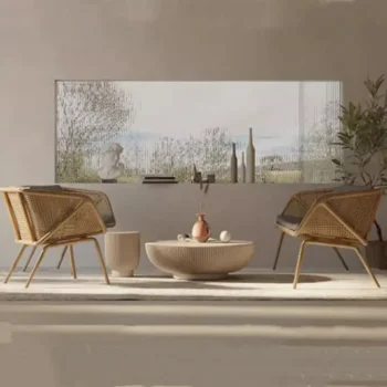 Rattan Accent Chairs Woven Outdoor Armchair Seating 6890