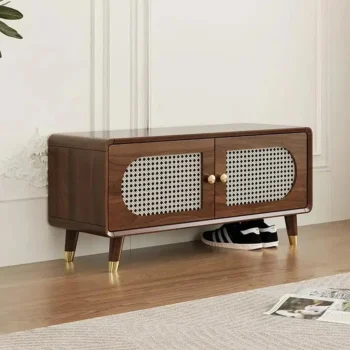 Rattan Shoe Cabinet Entryway Benches With Storage 3282