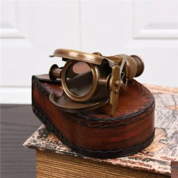 Retro Brass Compass Mini Telescope Study Room Decoration 1236