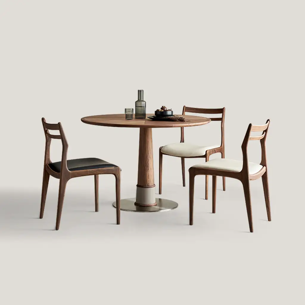 Round Dining Table Modern Wood Kitchen Table 9017 Round Dining Table Modern Wood Kitchen Table 9017