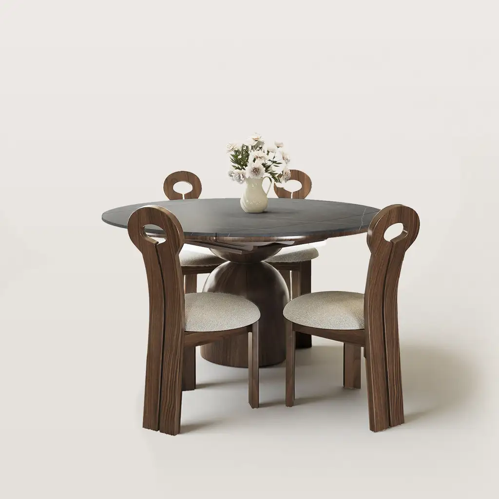 Round Extendable Dining Table Oval Pedestal Kitchen Table 4736 Round Extendable Dining Table Oval Pedestal Kitchen Table 4736