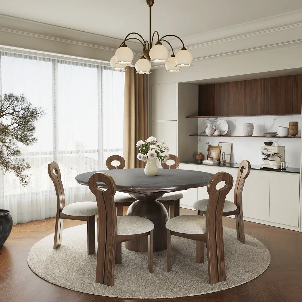 Round Extendable Dining Table Oval Pedestal Kitchen Table 5649 Round Extendable Dining Table Oval Pedestal Kitchen Table 5649