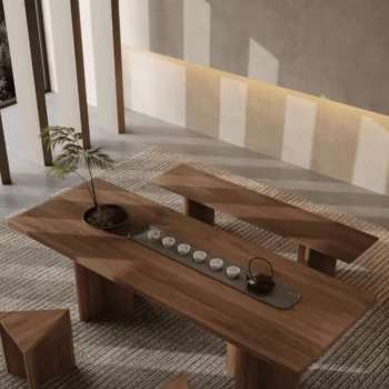 Shoe Changing Stool Long Dining Stool With Cross Base 6081