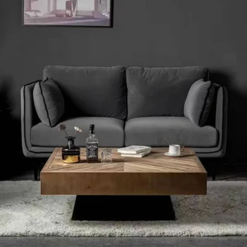 Square Wood Grain Coffee Table With Thickened Tabletop 3254