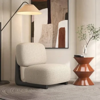 Teddy Velvet Retro Casual Lazy Sofa Chair 8887