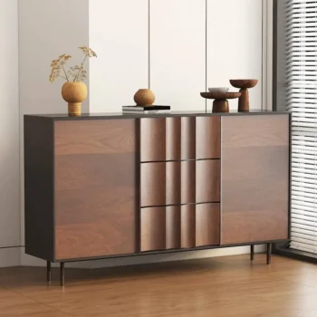 Walnut Colored Sideboard Living Room Storage Cabinet 5350