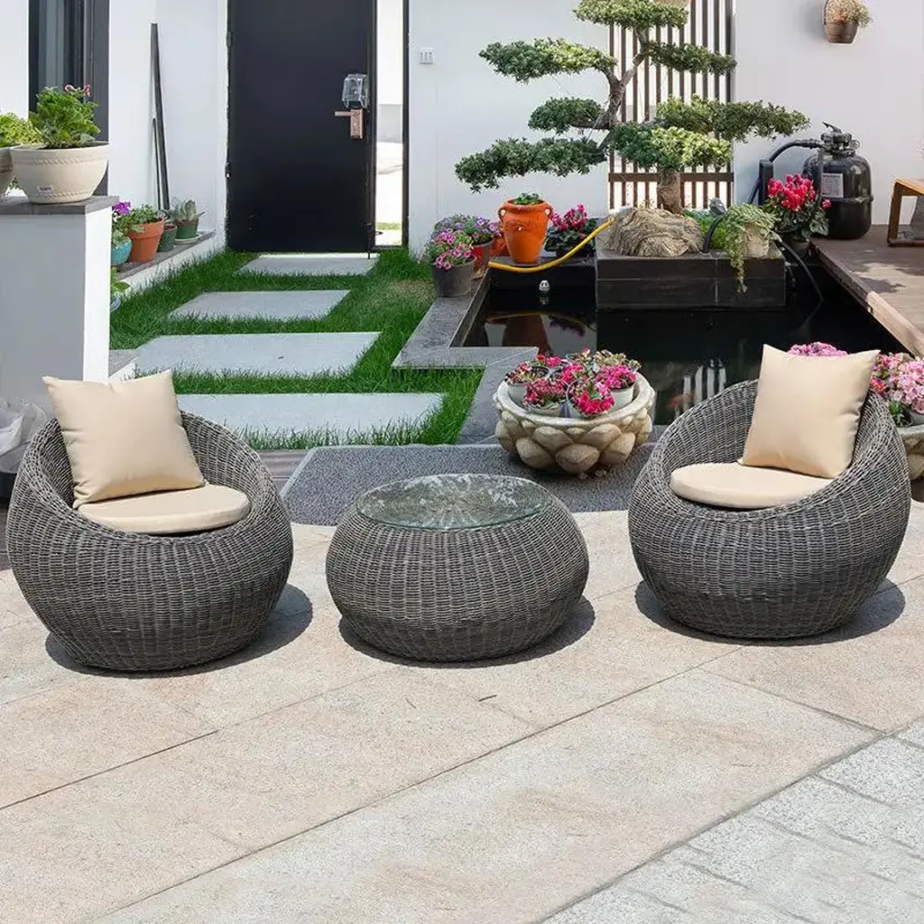 Woven Outdoor Rattan Armchair Patio Accent Chair 1280 Woven Outdoor Rattan Armchair Patio Accent Chair 1280